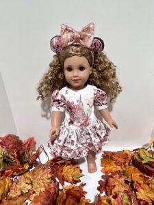 Dolll Dress Rose Gold Minnie for 18 inch dolls like American Girl